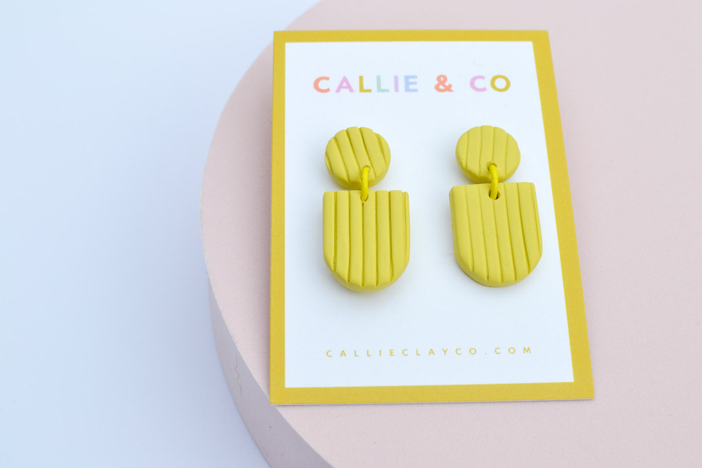 the rainbow collection | textured lime dangles