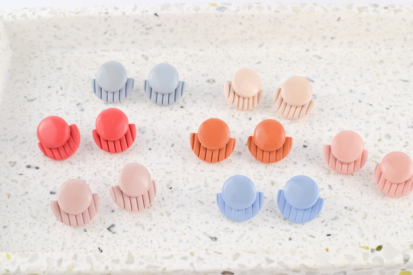 Art Deco Mini Studs | Multiple Colors Avail!