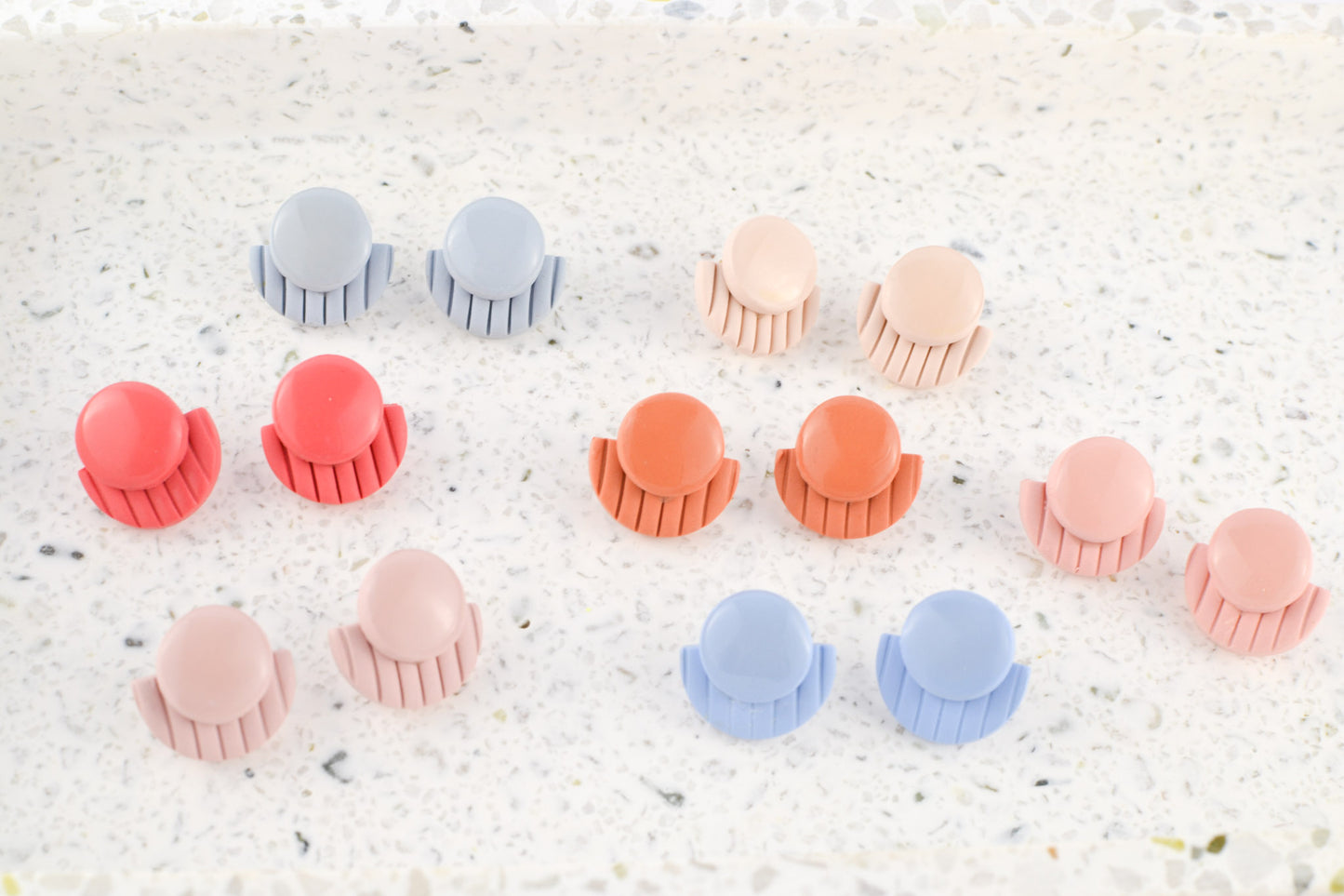 Art Deco Mini Studs | Multiple Colors Avail!