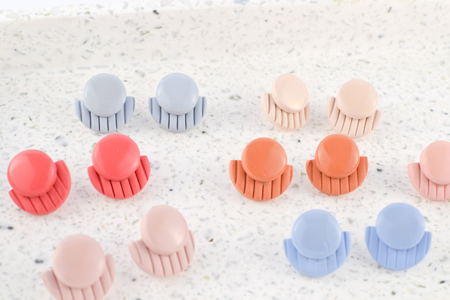 Art Deco Mini Studs | Multiple Colors Avail!