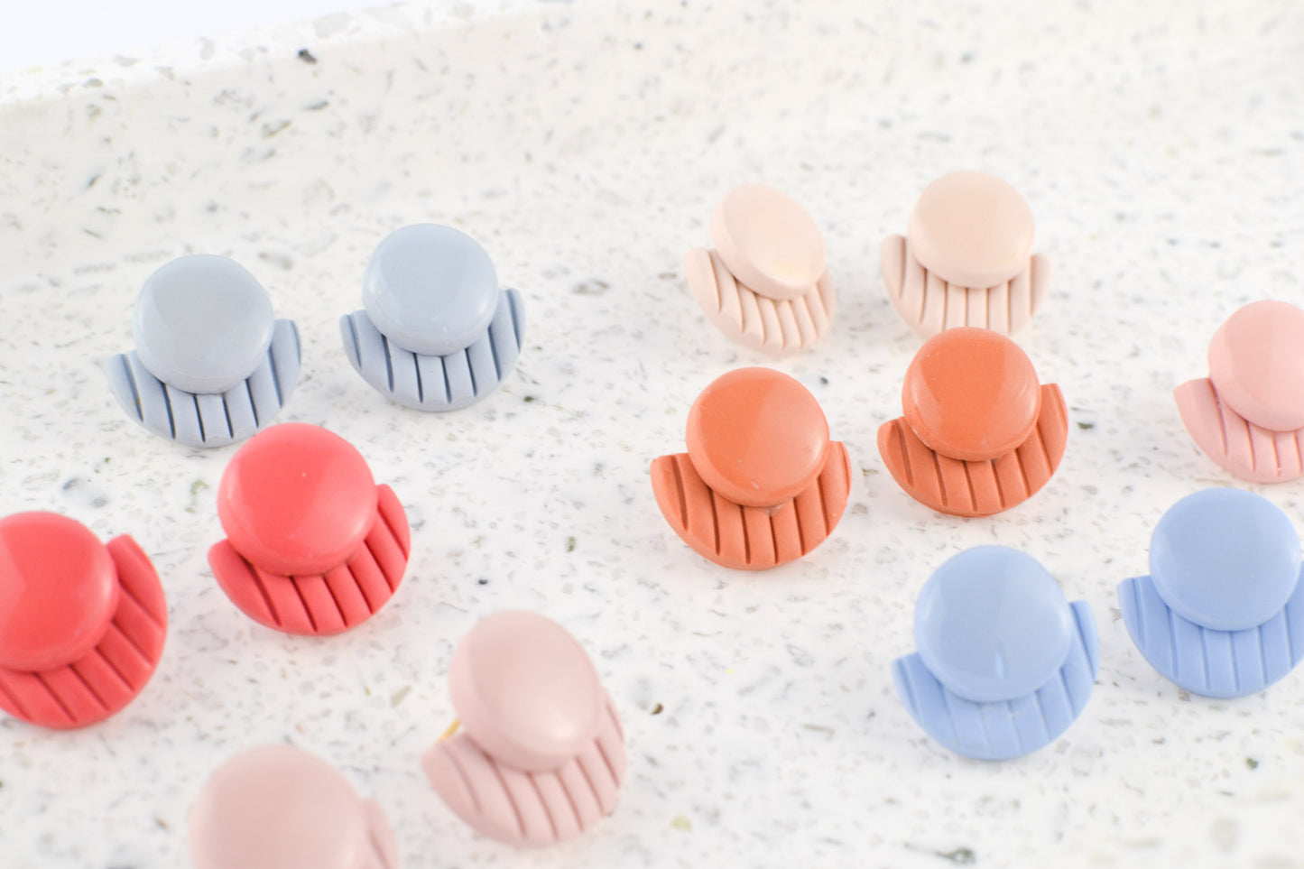 Art Deco Mini Studs | Multiple Colors Avail!