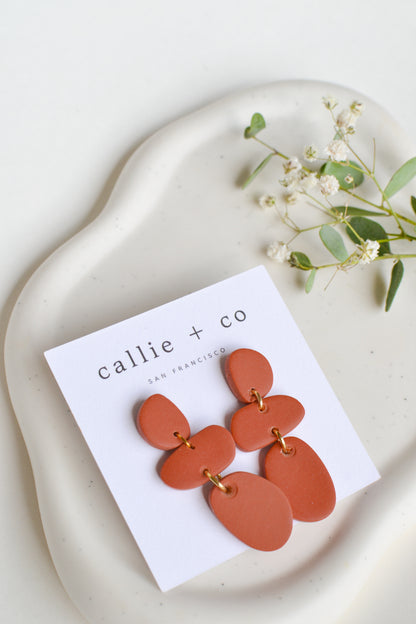 Cleo Earrings in Terracotta