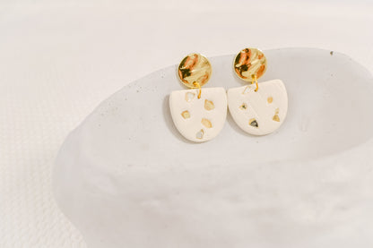 gold + white stone dangles | modern holiday collection