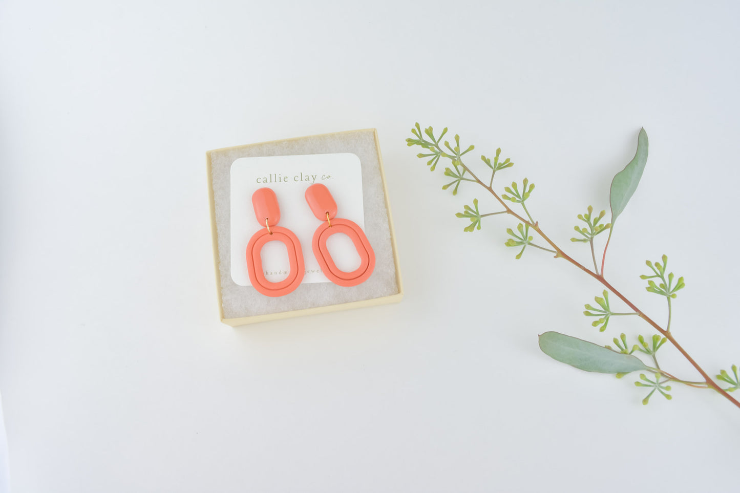 Delaney Earrings in Coral