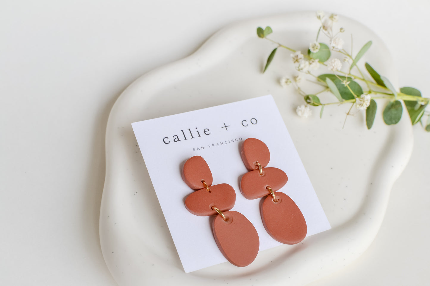 Cleo Earrings in Terracotta