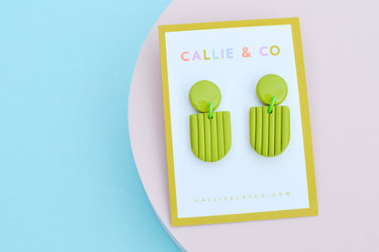 the rainbow collection | lime textured dangles