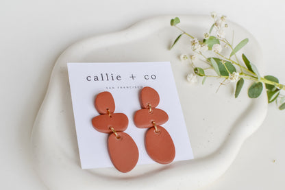 Cleo Earrings in Terracotta