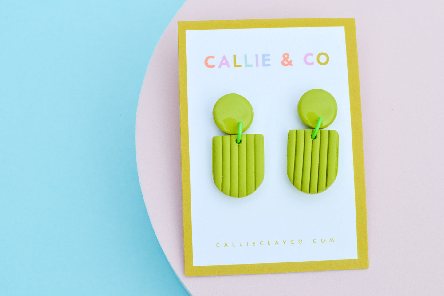 the rainbow collection | lime textured dangles