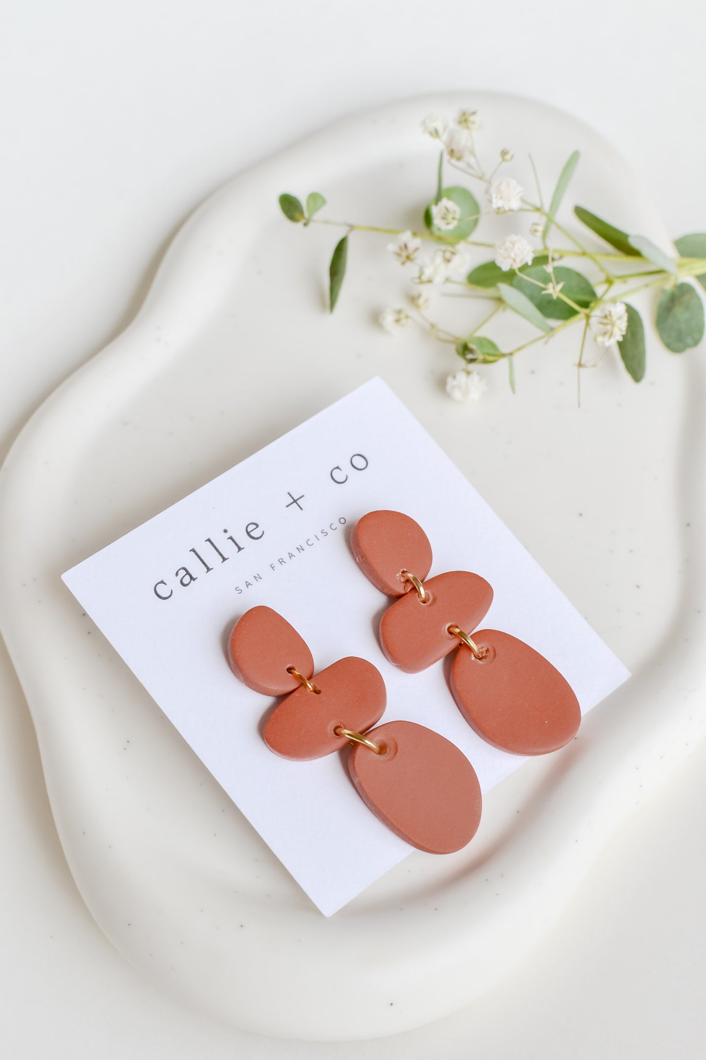 Cleo Earrings in Terracotta