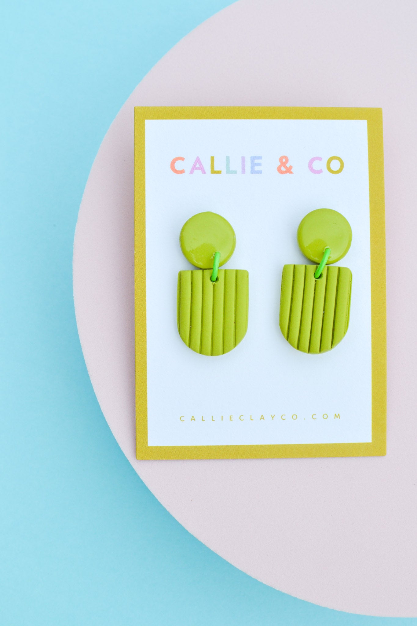 the rainbow collection | lime textured dangles