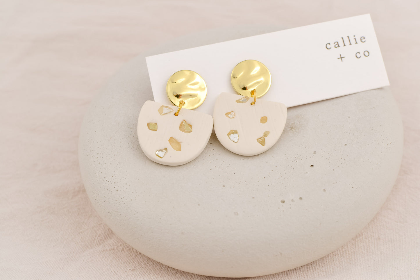 gold + white stone dangles | modern holiday collection