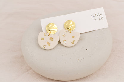 gold + white stone dangles | modern holiday collection