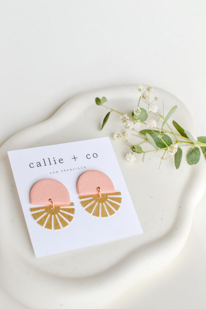 Sunburst Earrings in Blush