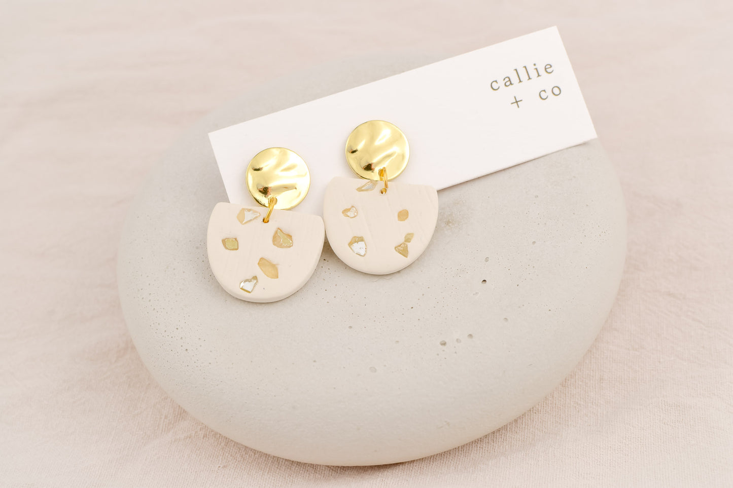 gold + white stone dangles | modern holiday collection