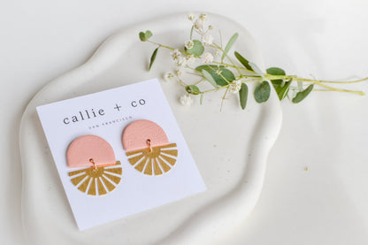 Sunburst Earrings in Blush