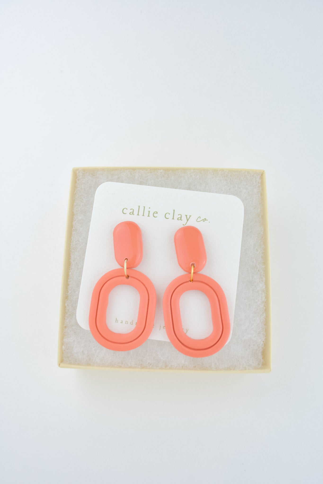 Delaney Earrings in Coral