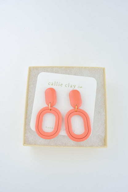 Delaney Earrings in Coral