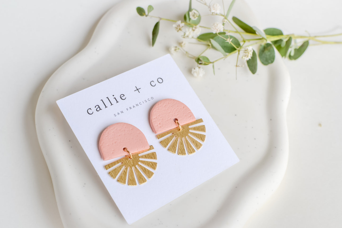 Sunburst Earrings in Blush