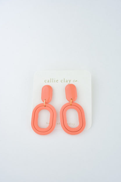 Delaney Earrings in Coral