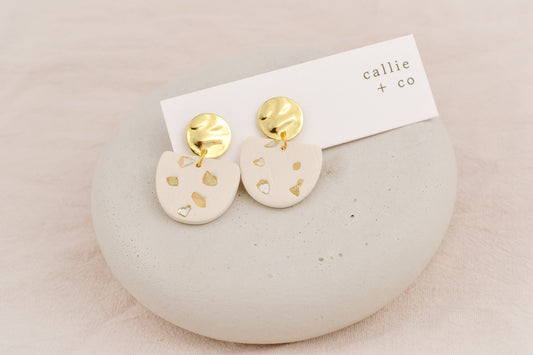 gold + white stone dangles | modern holiday collection