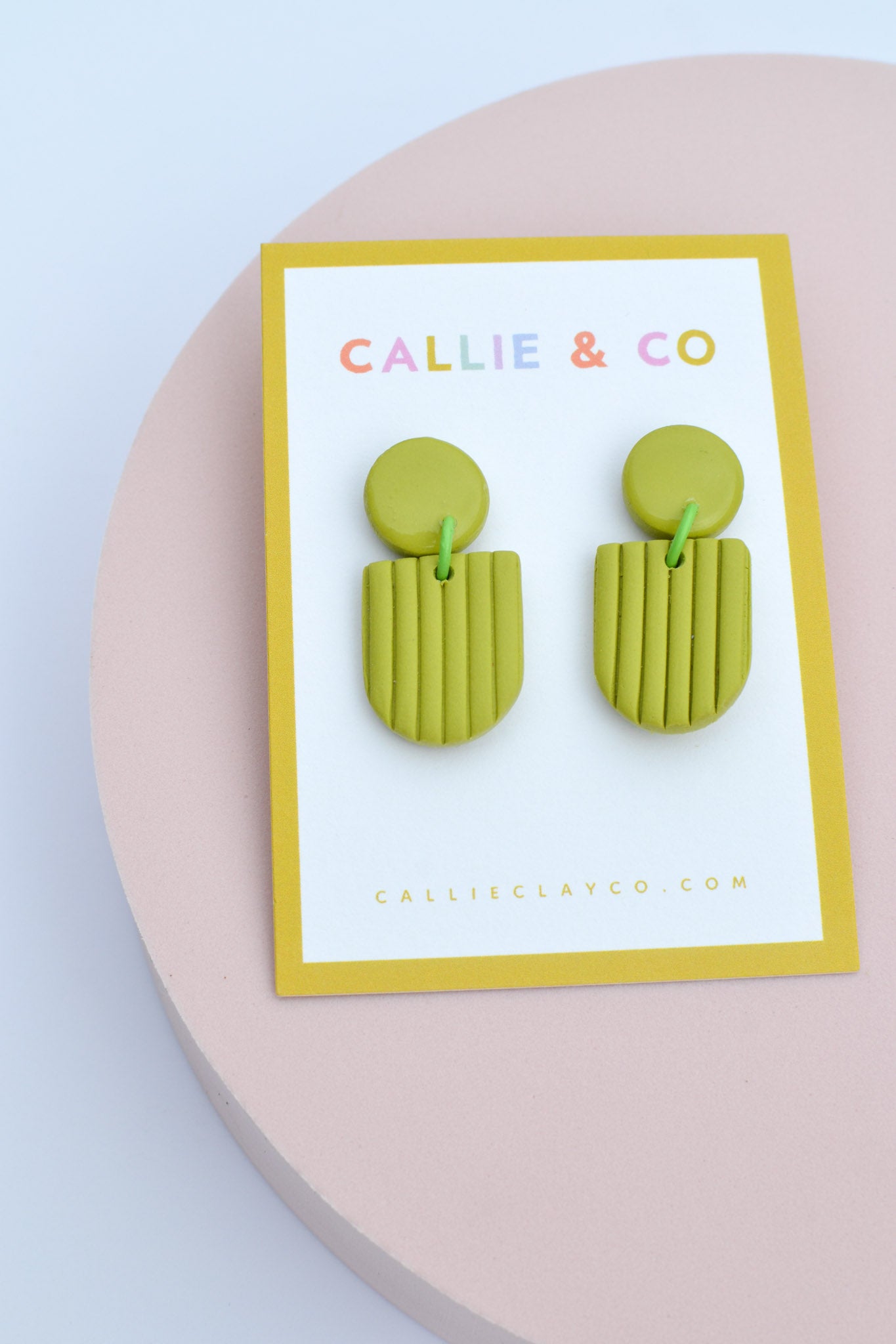 the rainbow collection | chartreuse textured dangles