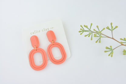 Delaney Earrings in Coral