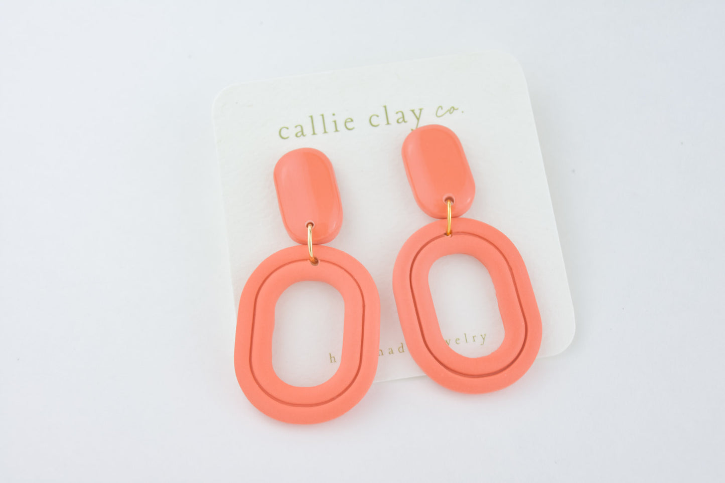 Delaney Earrings in Coral