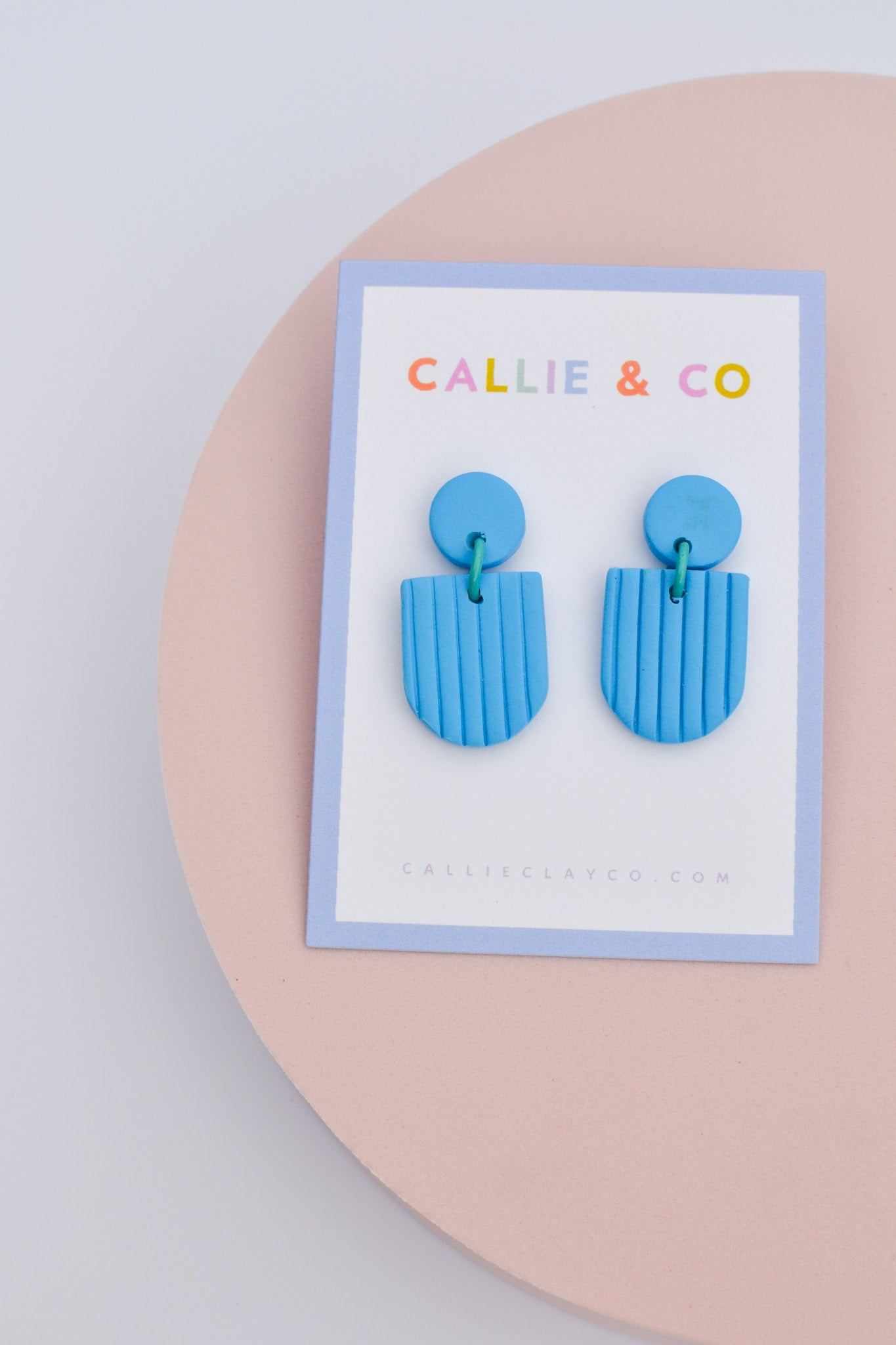 the rainbow collection | sky blue textured dangles