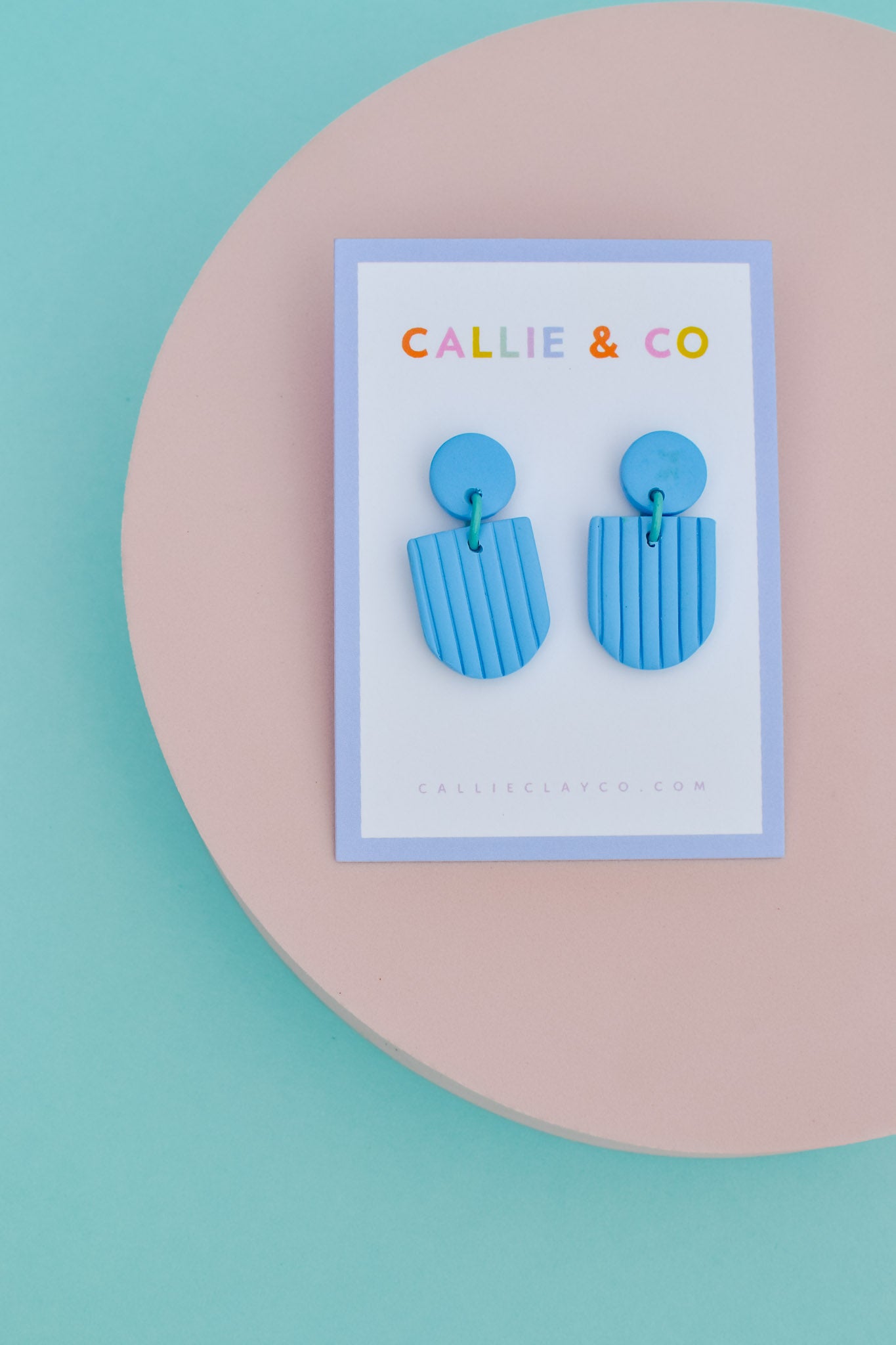 the rainbow collection | sky blue textured dangles