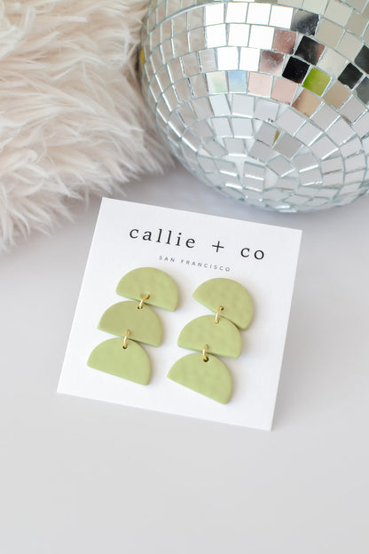 Sadie Clay Statement Earrings in Jade