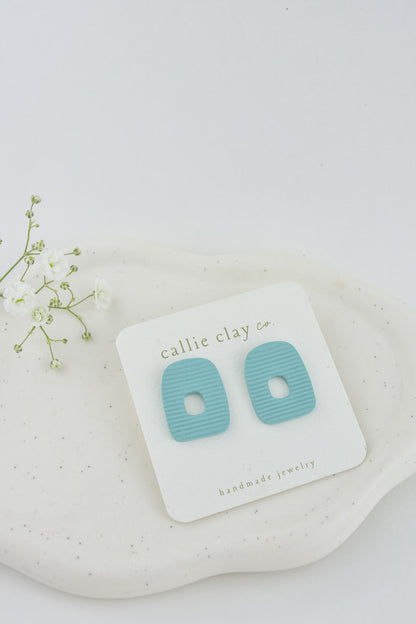 Abstract Studs in Turquoise