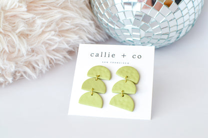 Sadie Clay Statement Earrings in Jade