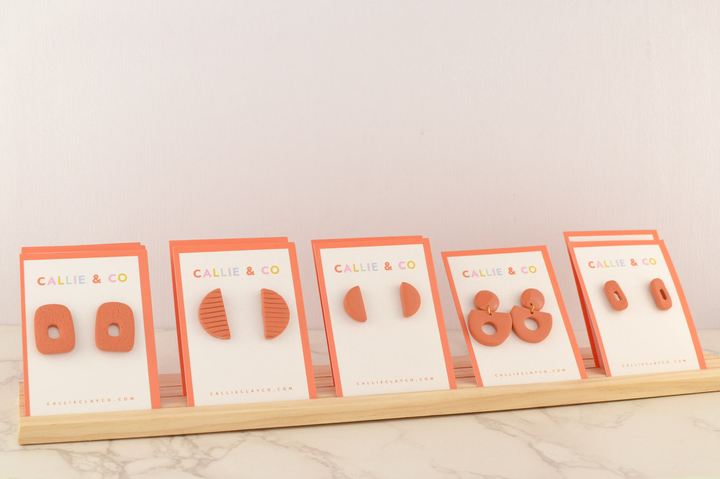 Mini Textured Studs | Terracotta