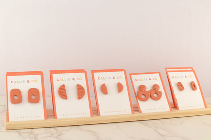 Mini Textured Studs | Terracotta