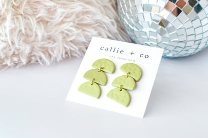 Sadie Clay Statement Earrings in Jade