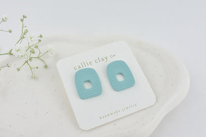 Abstract Studs in Turquoise