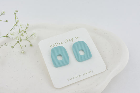 Abstract Studs in Turquoise