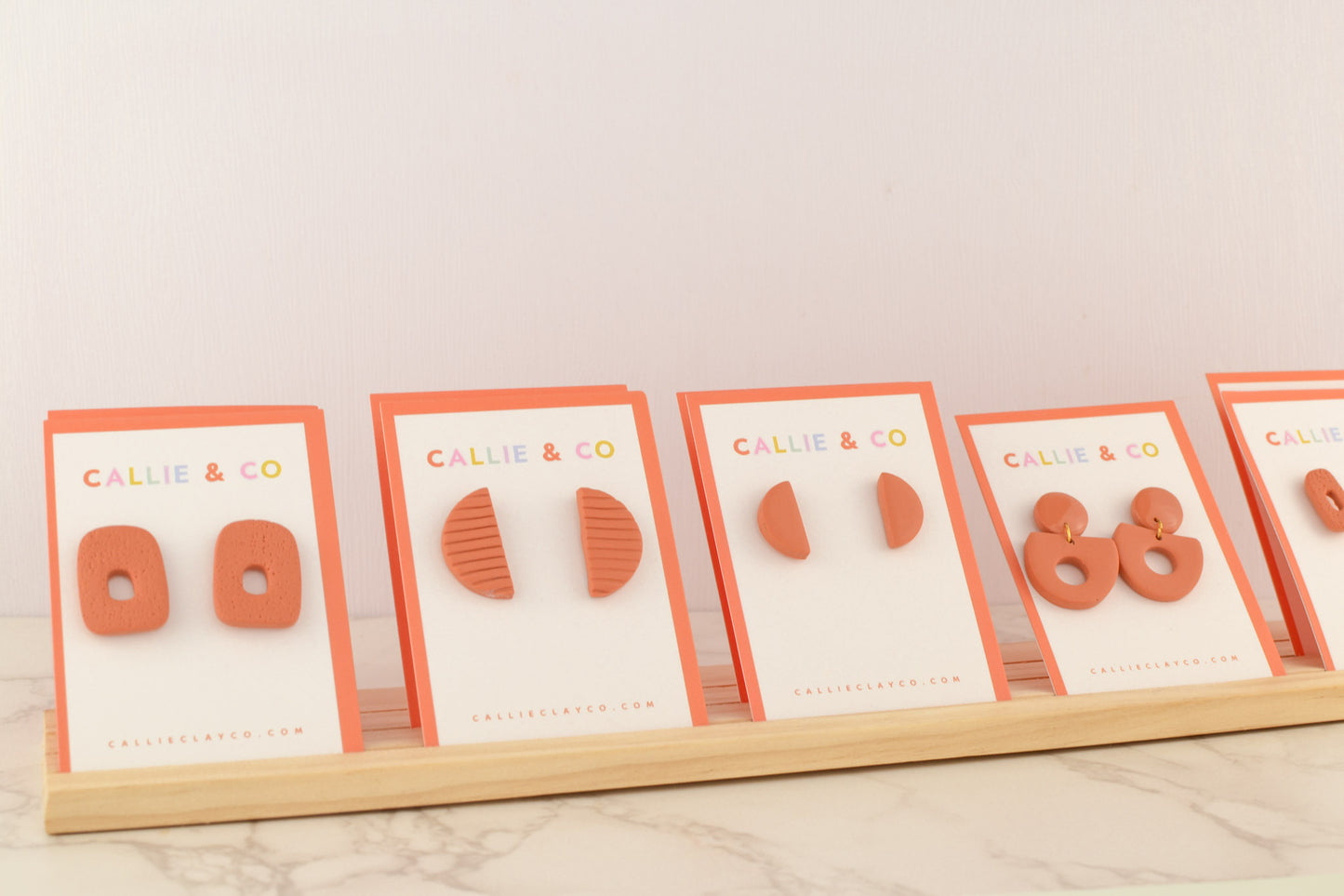 Mini Textured Studs | Terracotta