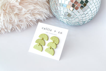 Sadie Clay Statement Earrings in Jade