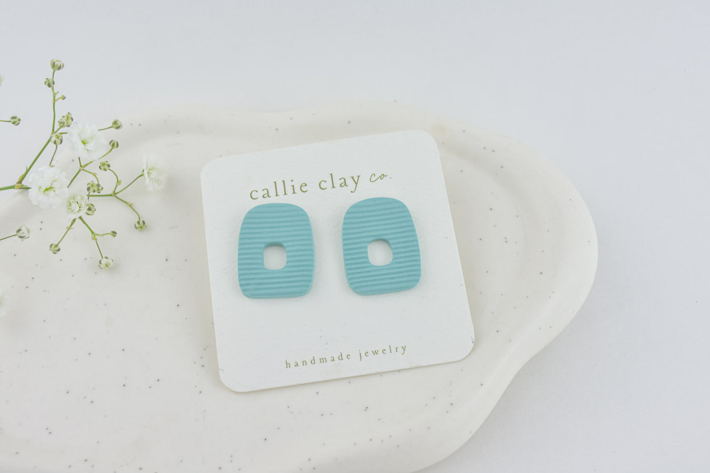 Abstract Studs in Turquoise