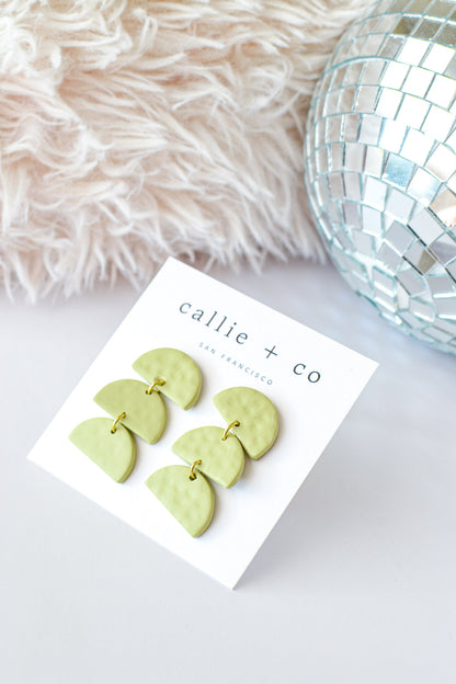 Sadie Clay Statement Earrings in Jade