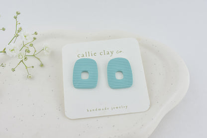 Abstract Studs in Turquoise