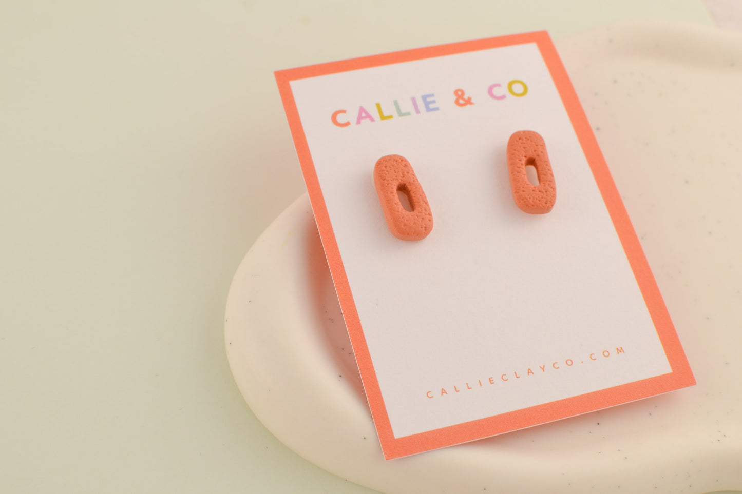 Mini Textured Studs | Terracotta