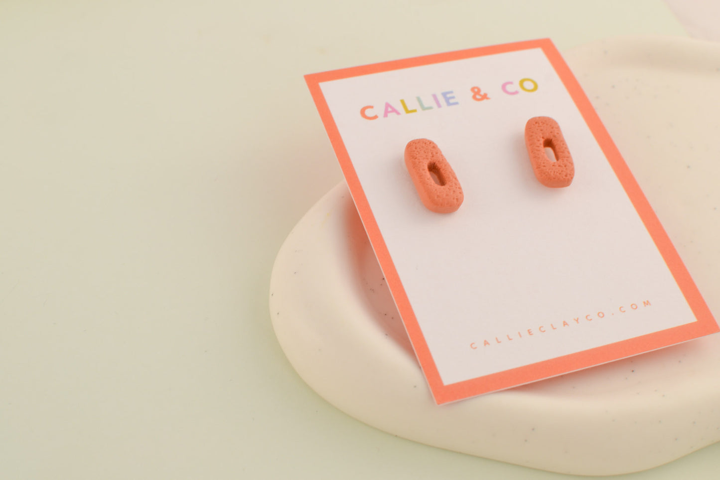 Mini Textured Studs | Terracotta