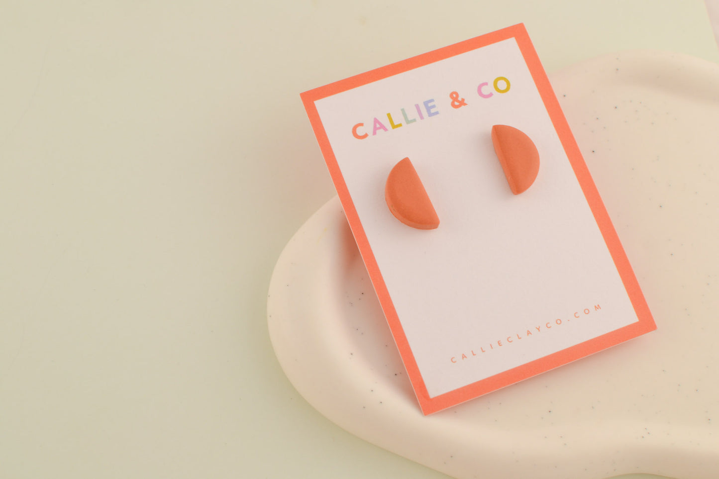 Mini Textured Studs | Terracotta