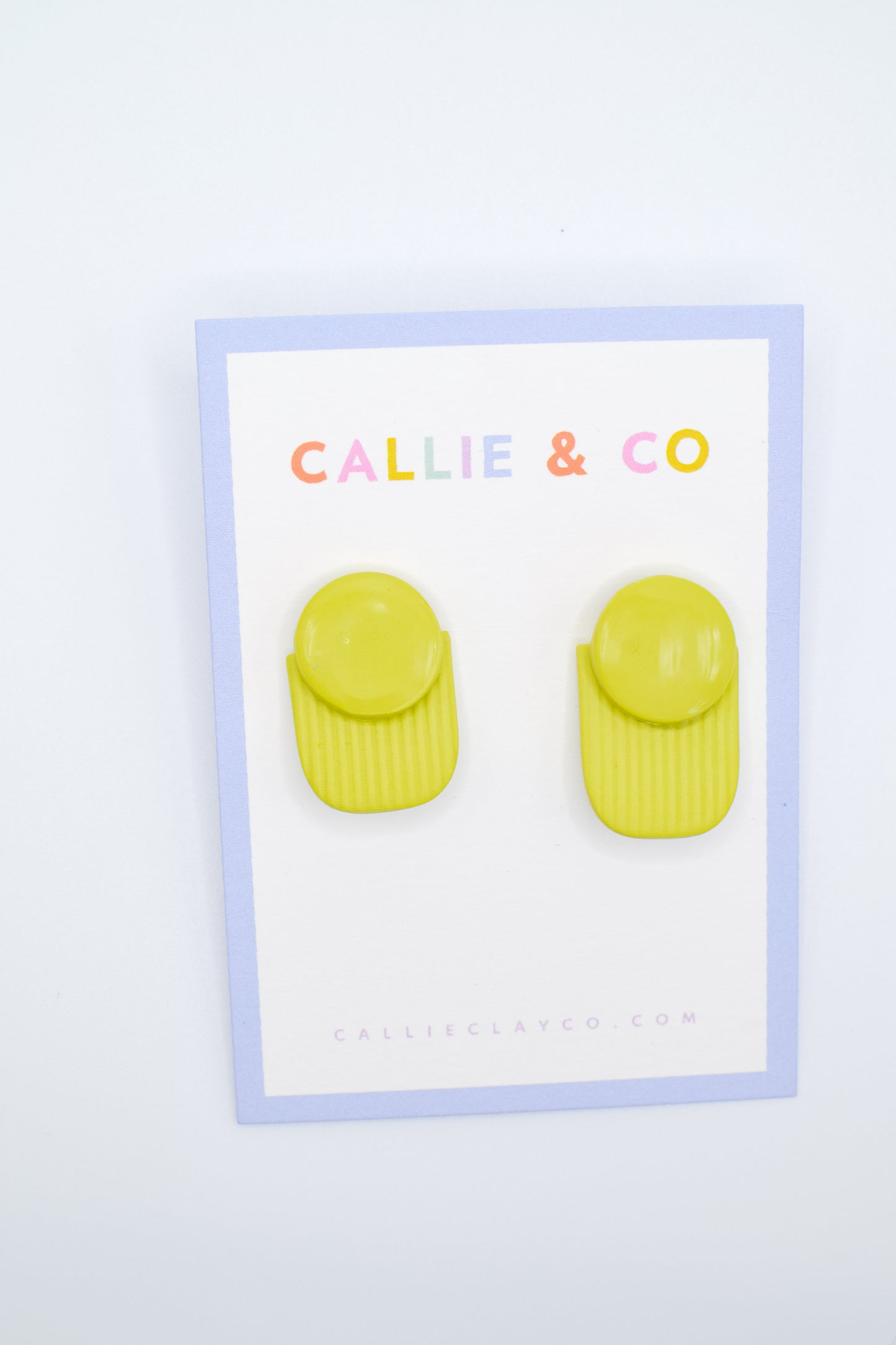 Art Deco Studs | Chartreuse