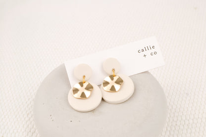 gold + white modern dangles | modern holiday collection