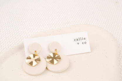 gold + white modern dangles | modern holiday collection