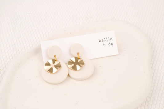 gold + white modern dangles | modern holiday collection