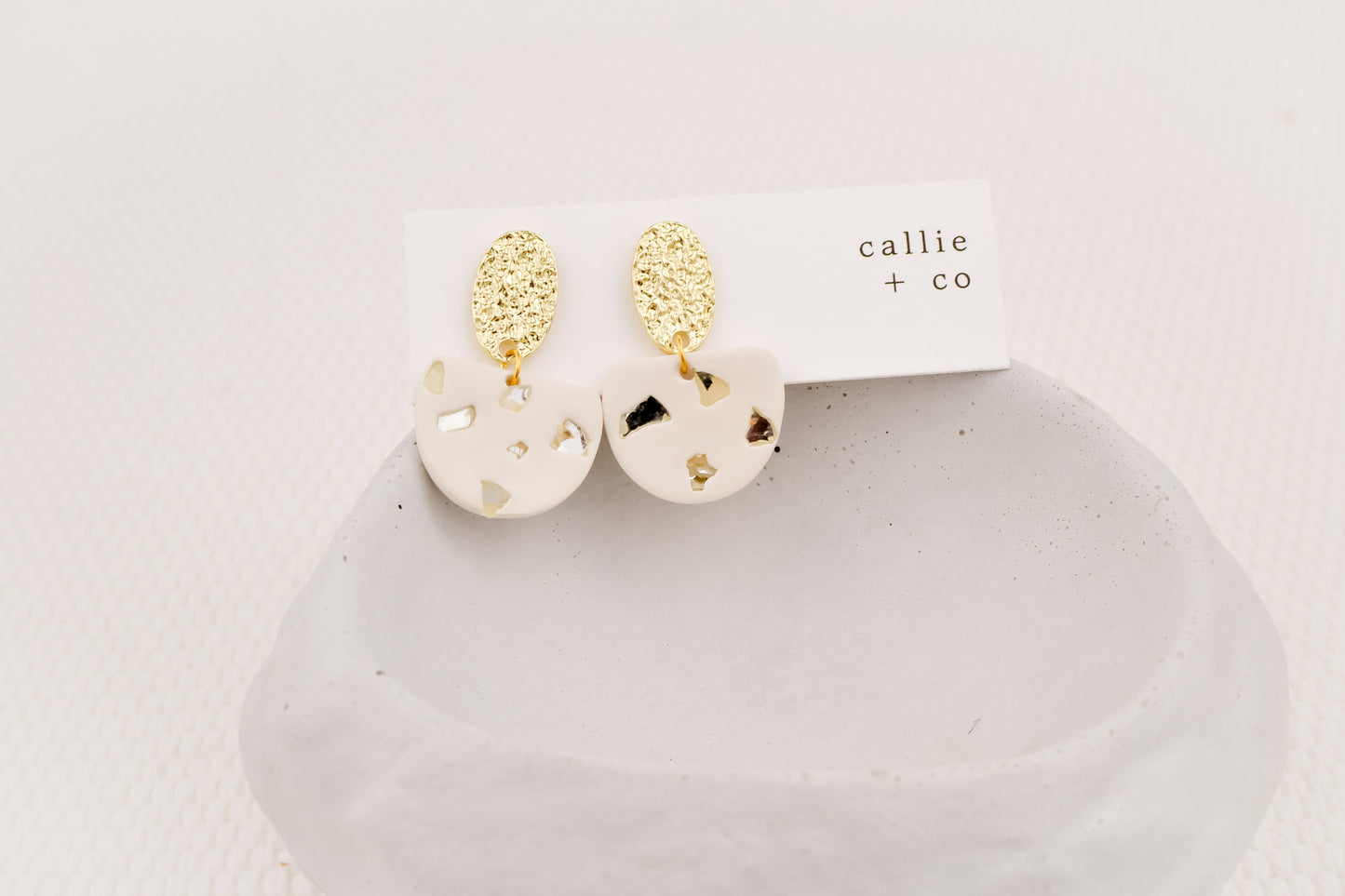 white + gold dangles with stones | modern holiday collection